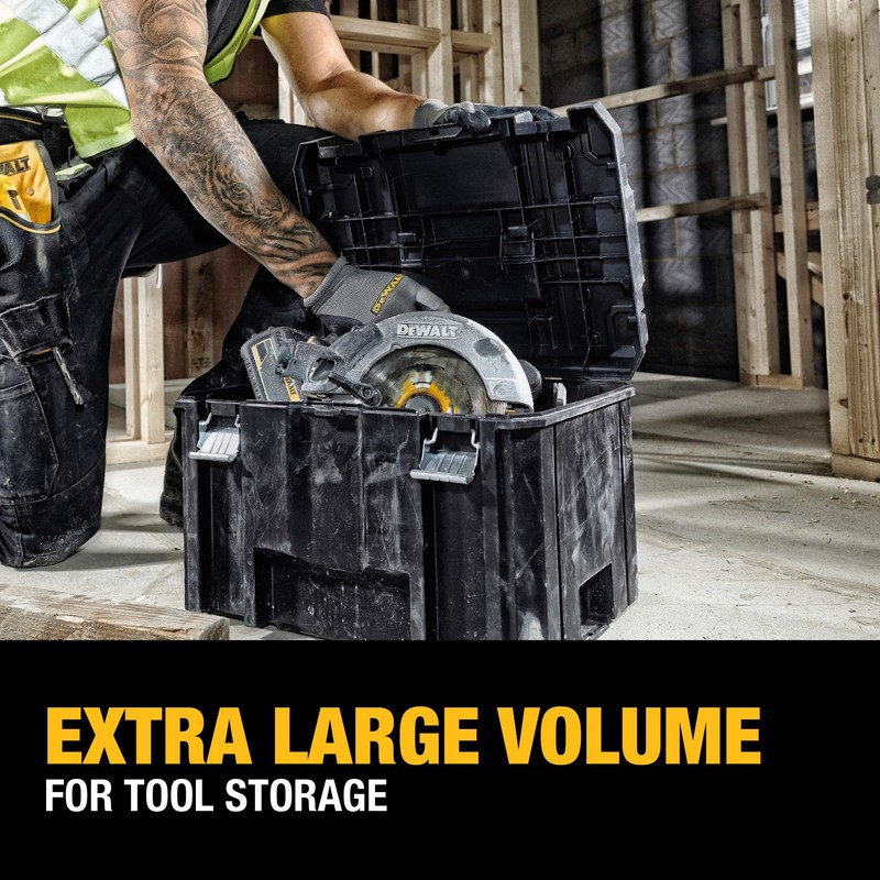 DEWALT TSTAK Tool Box, Extra Large Design, Removable Tray for