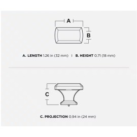 Liberty P48858C-MZ 1 1/4" Chamfered Slim Bar Cabinet Knob Matte Bronze