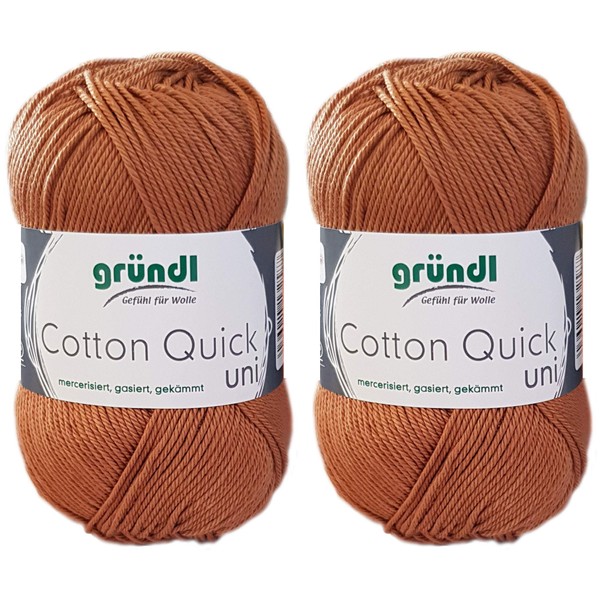 2 x 50 g Gründl Cotton Quick 100% Cotton, Crochet