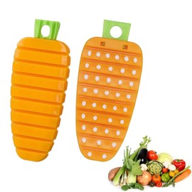 2 Pcs Vegetable Fruit Brush,Flexible Veggie Scrubber Brush,Bendable Vegetable Brush Scrubber Fruit Cleaning Brush,Carrot Potato Radish Corn Kitchen Cleaning Gadget(Orange)