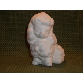 Handmade Poodle - Ceramic Bisque Ready to Paint