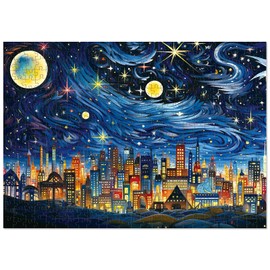 ELX 500 Piece Jigsaw Puzzle for Adults,The Night Landscape Unique Difficult and Challenge Large Puzzle Game, Room Wall Decor (27.6 in X 19.7 in)
