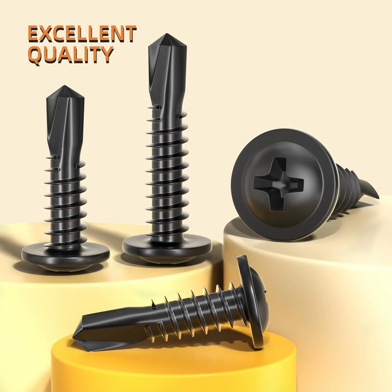 50Pcs Wafer Head Self Tapping Screws,M4.2x38mm Self Drilling Screws for