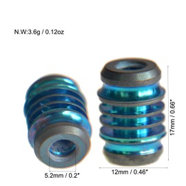 webead Barrel Shape Titanium Knife Lanyard Bead Parachute Cord Bead, DIY Decoration, with 6 Keyfob Slots to Install Glowing Vials (Green), Small