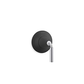 KOHLER T23955-4-CBL Tone MasterShower Single-Handle Transfer Valve Trim Kit, Wall-Mount, Valve Required, Polished Chrome with Matte Black