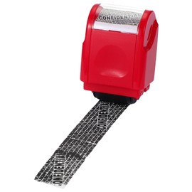 PATIKIL Identity Theft Protection Roller Stamps, Confidential Roller Stamp Guard Your ID Roller for Account Data Address Security Privacy Protection, Red