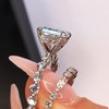 Metmejiao Engagement Rings for Women Sterling Silver Cubic Zirconia Wedding