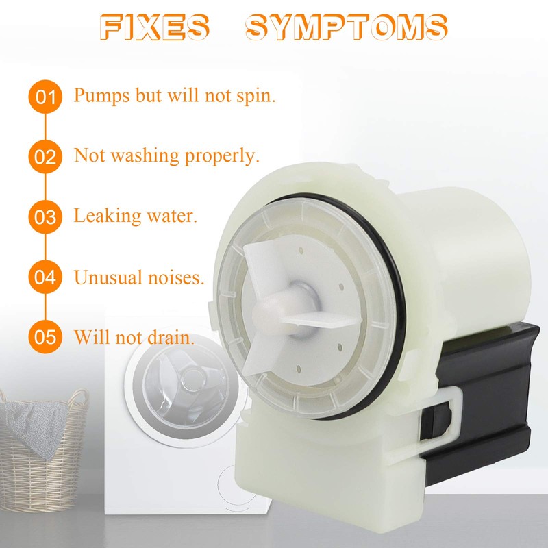 280187 8181684 Washer Drain Pump Motor - Compatible with Whirlpool