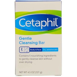 Cetaphil Gentle Cleansing Bar For Dry And Sensitive Skin, 4.5 oz by Cetaphil