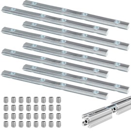 Pack of 8 Aluminium Profile Connectors, Aluminium Profile Connectors 20 x 20, Profile Connector 100 mm Galvanised Carbon Steel, Aluminium Profile Accessories with Screws for Item Profile, Construction