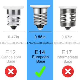 Suiyueshentou E14 European Base Bulb e14 led Bulb Turkish Lamp Replace Dimmable 4W Equivalent 40W Incandescent Bulb, 110V-130V Daylight White 6000K, 400lm 2Pack (Daylight White)