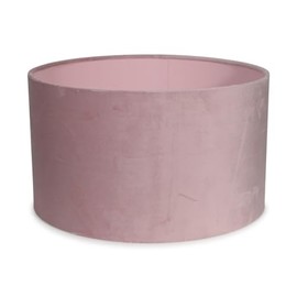 Modern Blush Pink Velvet Cylinder Ceiling Pendant Lampshade/Table Lamp Drum Light Shade - Medium