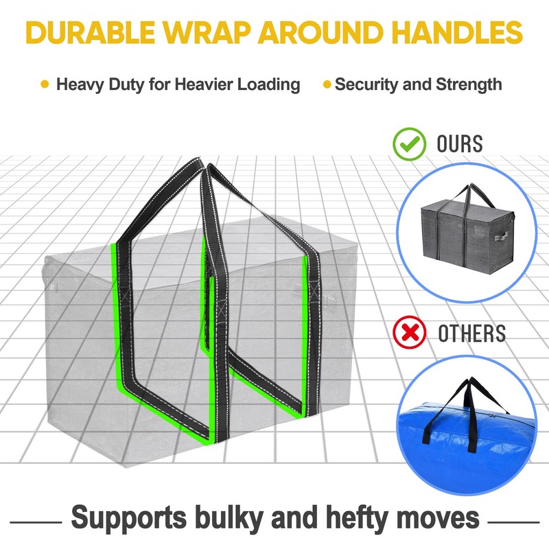 VENO 6 Pack Moving Bags, Heavy Duty, Moving Boxes Alternative,