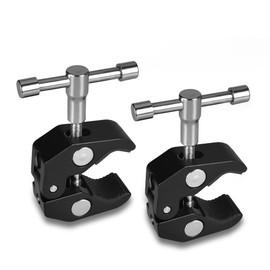 KAGYOKU Super Clamp - 2 Pack with 1/4 and 3/8 Thread Crab Clamps for DSLR Rig Camera Monitor LED Light Microphones Photography