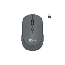 Lenovo Lecoo WS202 1200DPI 4 Key 3 Million Clicks Right & Left Handed Compatible with Windows, Linux, Mac 10m Usage Distance High Speed Scroll Office, Business Compact Wireless Optical Mouse Grey