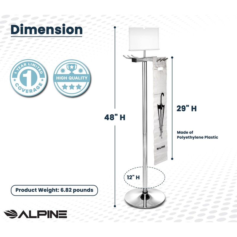Alpine Wet Umbrella Bag Stand - Umbrella Bags Disposable with