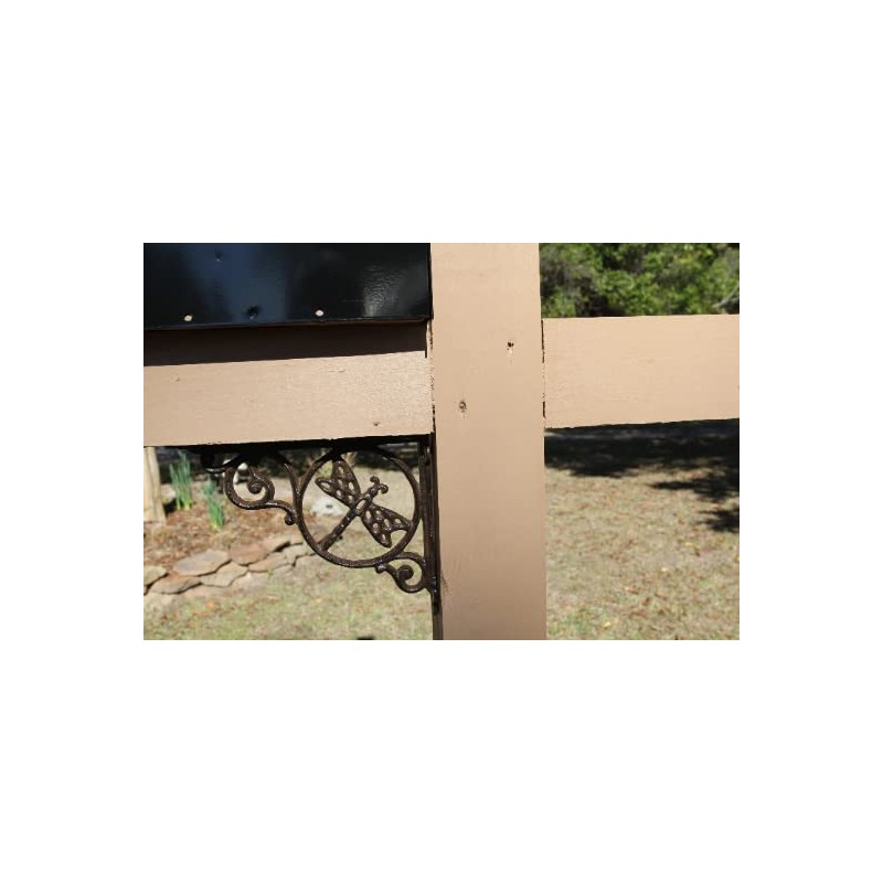 Pack of 3 Dragonfly Design Mailbox Post Accent Corbels /