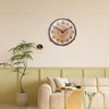 Rustic Wooden Wall Clock 12 Inch Silent Non Ticking Wall
