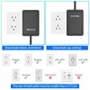 6FT Ultra Flat Plug Extension Cord with 6 Outlets, Slim