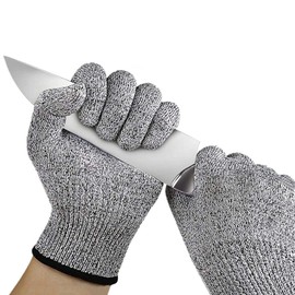 Level 5 Cut Resistant Gloves, HPPE Safety Gloves Cut Proof for Kitchen Cutting Oyster Shucking Mandoline Woodwork (XL-1 Pairs)