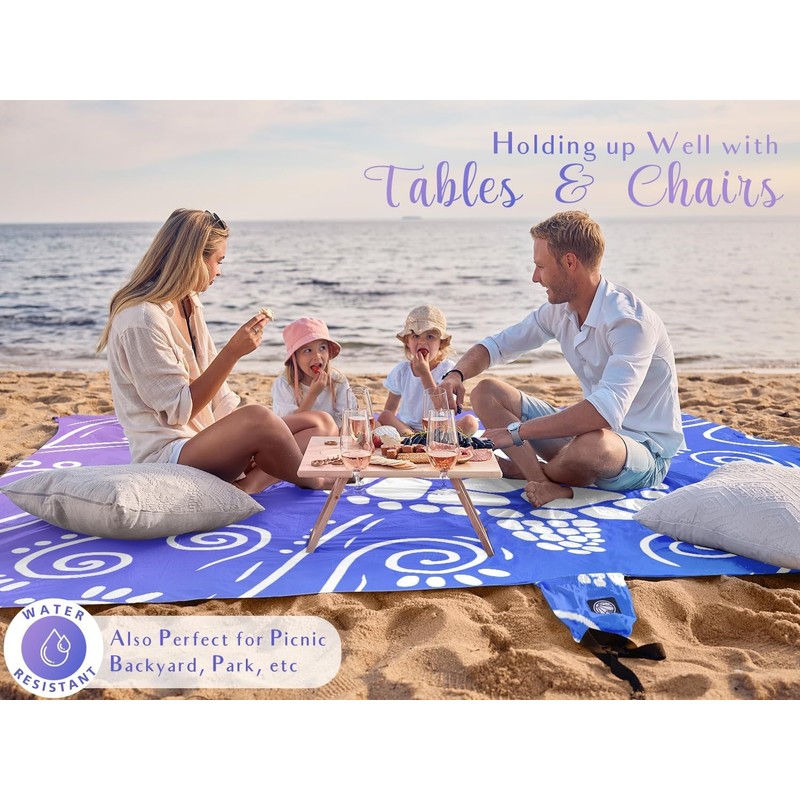 WEKAPO Beach Blanket Waterproof Sandproof Oversized Extra Large Sand Free
