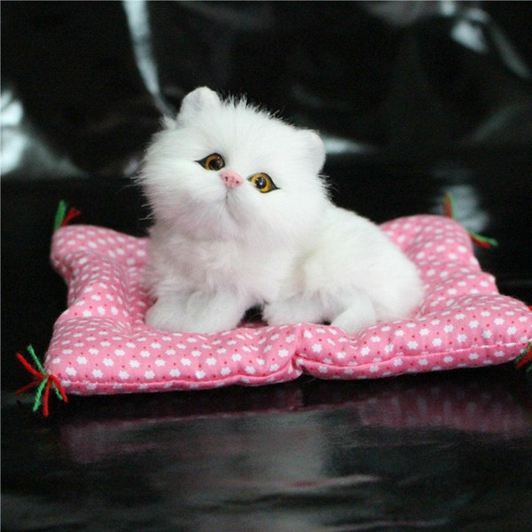 Simulation Cat Toy, Simulation Sleeping Plush Cat with Cute Sound,