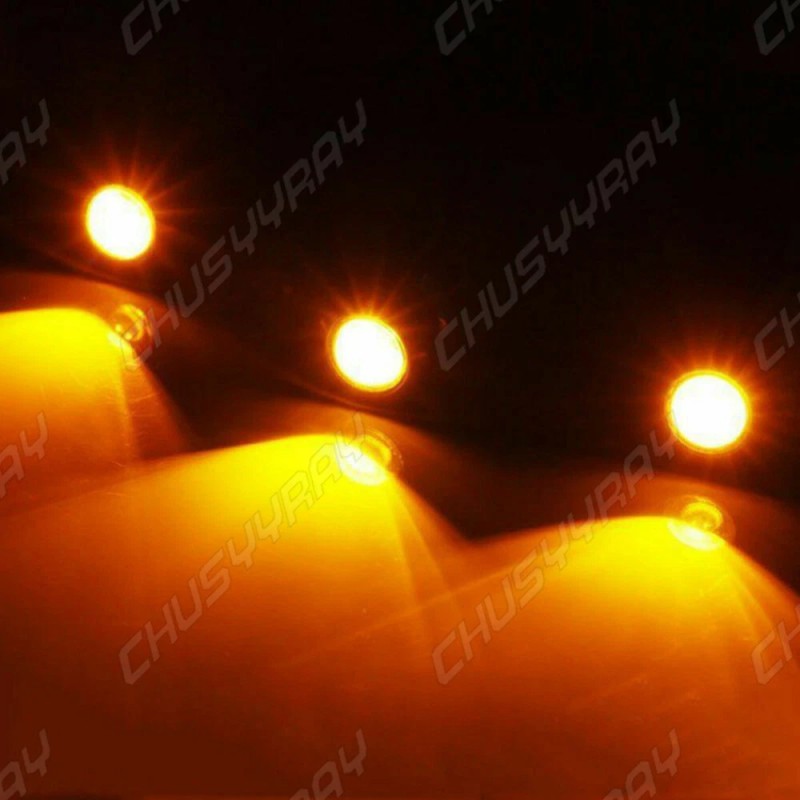 SYJIIP 4x Amber LED Grille Fog Lights Raptor Style For