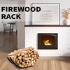 Curved Firewood Rack Firewood Holder: Heavy Duty Curved Wood Rack