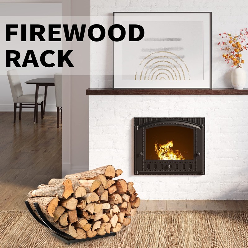 Curved Firewood Rack Firewood Holder: Heavy Duty Curved Wood Rack