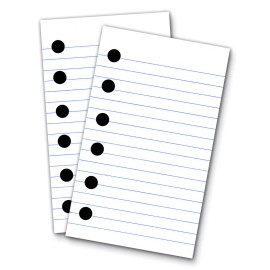 Lined Paper Refills for 3 x 5 Binders, 200 Sheets