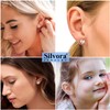 Silvora Charming Letter Earrings Heart Stud Sterling Silver Initials T