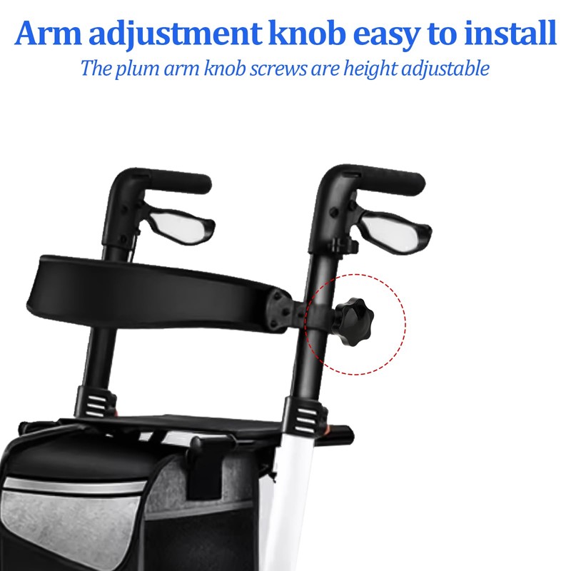 2 Pack Adjustment Knobs Rollators Walker Accessories Adjustable Height Arm