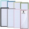 FLIPPED 8 Pack Magnetic Notepads for Refrigerator，Notepads Grocery List Magnet