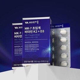 Vitamin Village (NS홈쇼핑)비타민마을 MK-7 초임계 비타민K2 + D3 30정 1박스34781885 (NS Home Shopping) Vitamin Village MK-7 Supercritical Vitamin K2 + D3 30 Tablets 1 Box 34781885