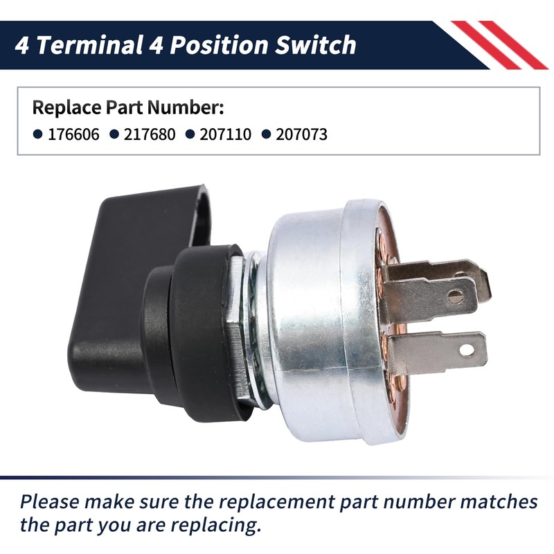 Promrmr 4 Terminal 4 Position Switch Includes Handle & Dust