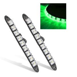 2PCS Daytime Running Strip Lights, Daylight Driving Weatherproof Decoration Light Kit, High Power Clearance Light, Flexible Bright Spot Fog Lamp, Auto Accessories Fit Most Cars (Green)