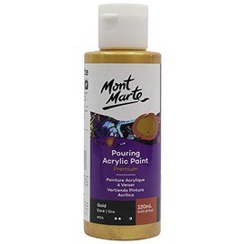 Mont Marte Premium Pouring Acrylic Paint, 240ml (8.11oz), Phthalo Turquoise, Pre-Mixed Acrylic Paint, Suitable for a Variety of Surfaces Including Stretched Canvas, Wood, MDF and Air Drying Clay.