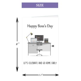 Happy Boss's Day Card for Boss Women Men, National Boss Day Card from Staff Coworker Employee, Cute Card Gifts for Boss Lady, Unique Bosses Day Gifts for Leader Manager