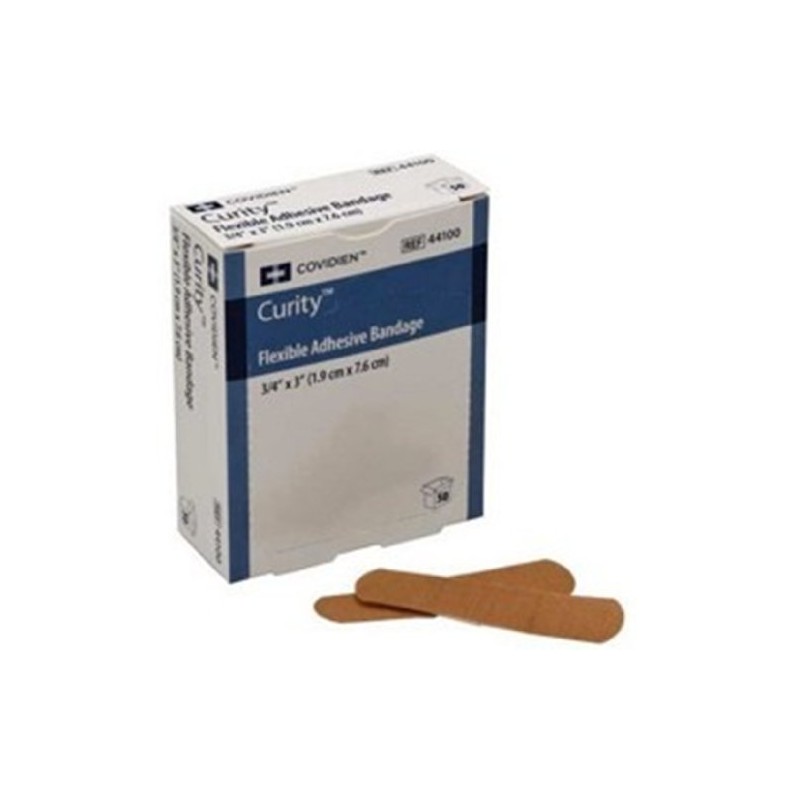 Kendall/Covidien 44100 Curity Adhesive Fabric Bandage 3/4 x 3" Flexible