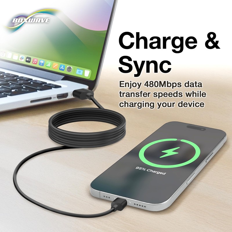 BoxWave Cable Compatible with Handheld Nautiz X6 - DirectSync -