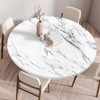 Highdi Tablecloth Washable Round 80 cm, Elastic Mármol Printable Tablecloth