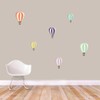 Colorful Hot Air Balloons Printed Wall Decal Set