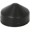 Eagle 1769 Bollard Post Cap, Round, 6.5"" Diameter, Black