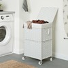 Chrislley 90L Slim Laundry Hamper with Wheels, Rolling Laundry Basket