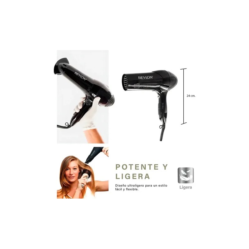 Secadora de cabello RevlonEssentials RV408 negra