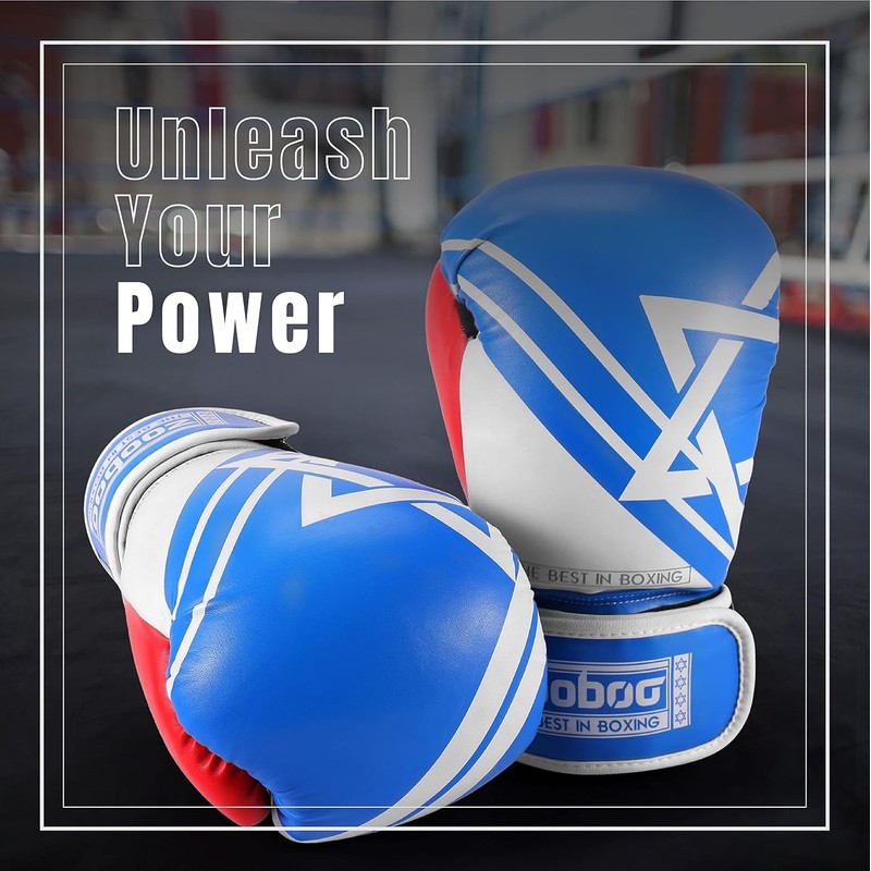 Boxing Training Gloves, 10oz, Shock Absorbing, PU Leather, for Men,