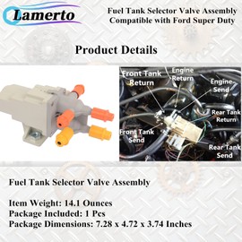 6 Port Fuel Tank Selector Valve Replacement For Ford F250 F350 Super Duty E150 E250 E350 F450 F550 Ranger 6.0L/6.4L/6.7L/7.3L Diesel 6C3Z9189A Lamerto