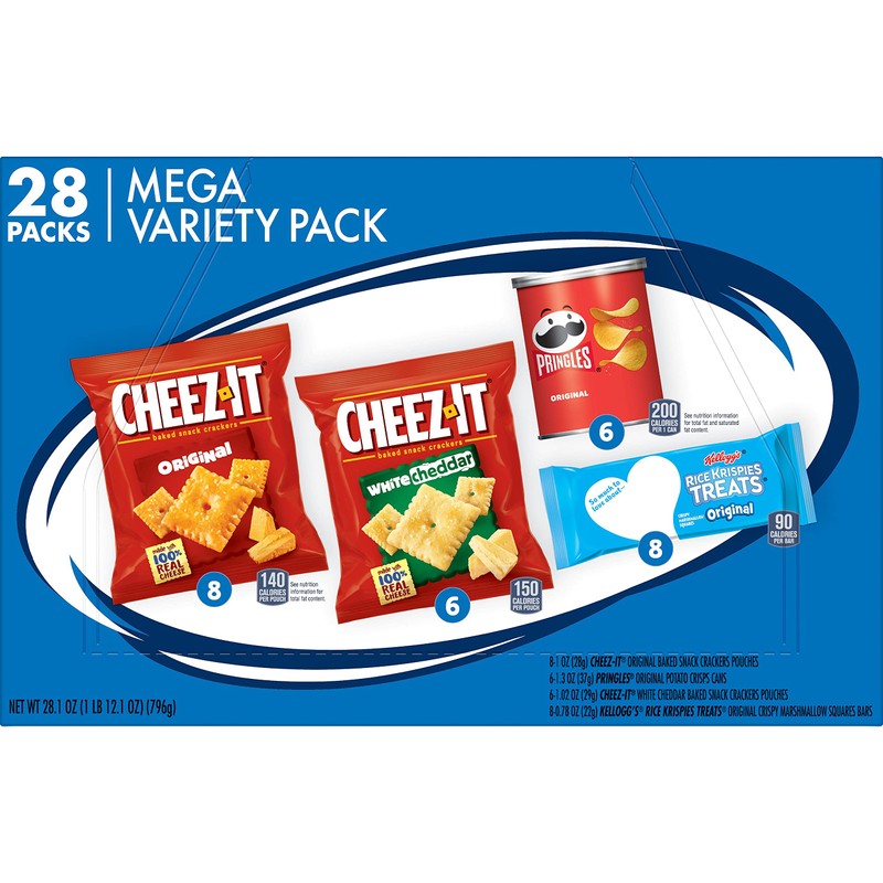 Kellogg's Mega Variety Pack, Lunch Snacks, Office and Kids Snacks,