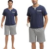 Enjoyoself Men's Short Cotton Pyjamas Short Sleeve Two Piece Sleepwear