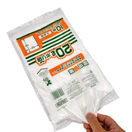 Japax GS23B Garbage Bags, Translucent, Length 23.6 inches (60 cm) x Width 2.0 inches (52 cm) x Thickness 0.006 inches (0.015 mm), 6.5 gal (20 L), 10 Pieces, MAX Biomass 25% Polybag